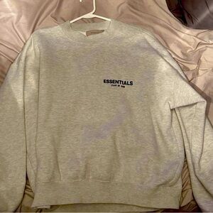 White mens essentials hoodie